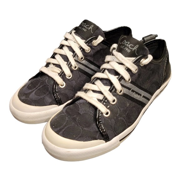 Coach Shoes - COACH designer black and gray sneakers size 7